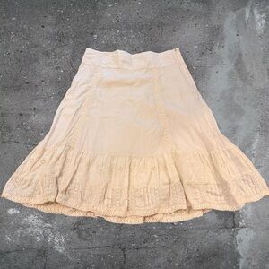 Cottagecore Prairie Midi Skirt Cotton Ruffle Boho Organic Girl Milkmaid